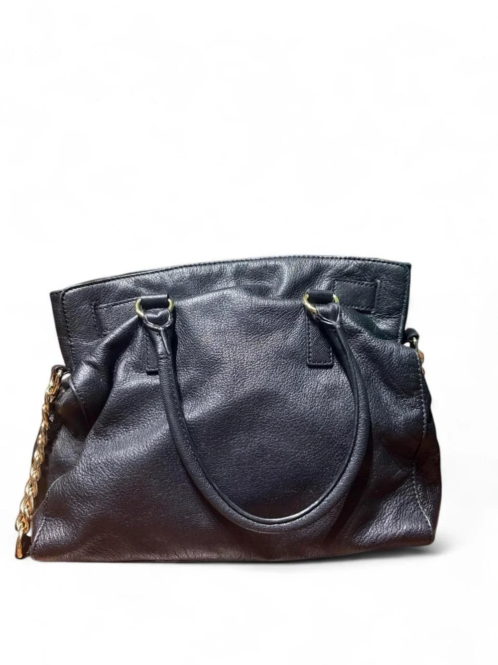 Michael Kors Black Shoulder Bag with gold hardware